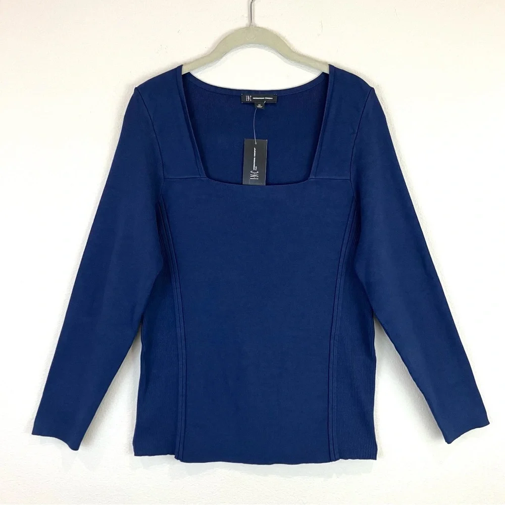 NWT INC International Concepts Square-Neck Sweater